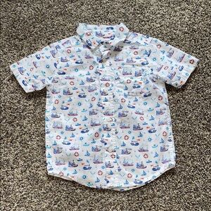 Beachy Nautical Button Down Toddler Shirt